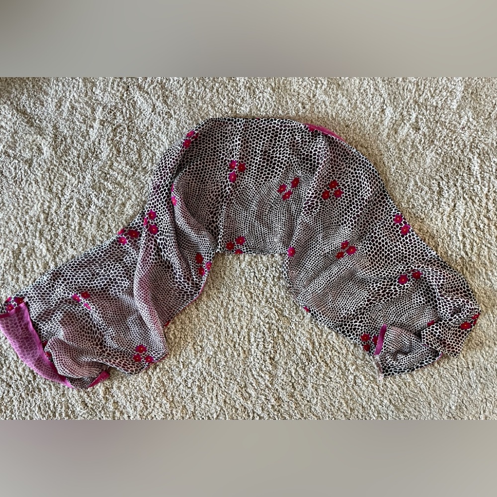 Madarin Morif Double Sided Scarf in gorgeous animal floral print